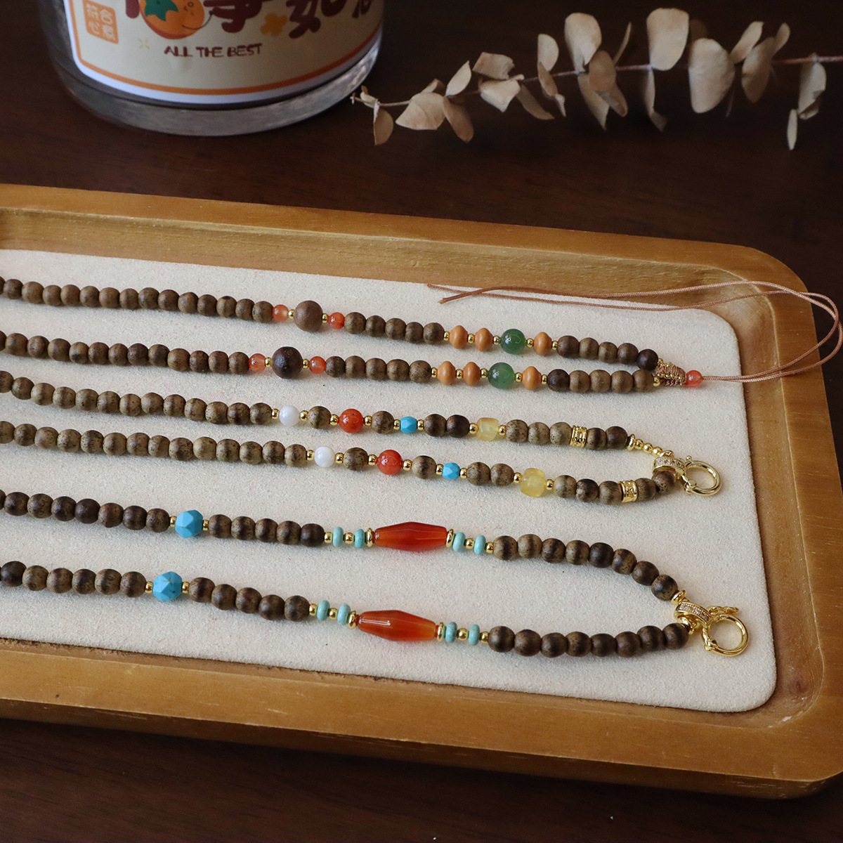 天然新中式高品质沉香木项链