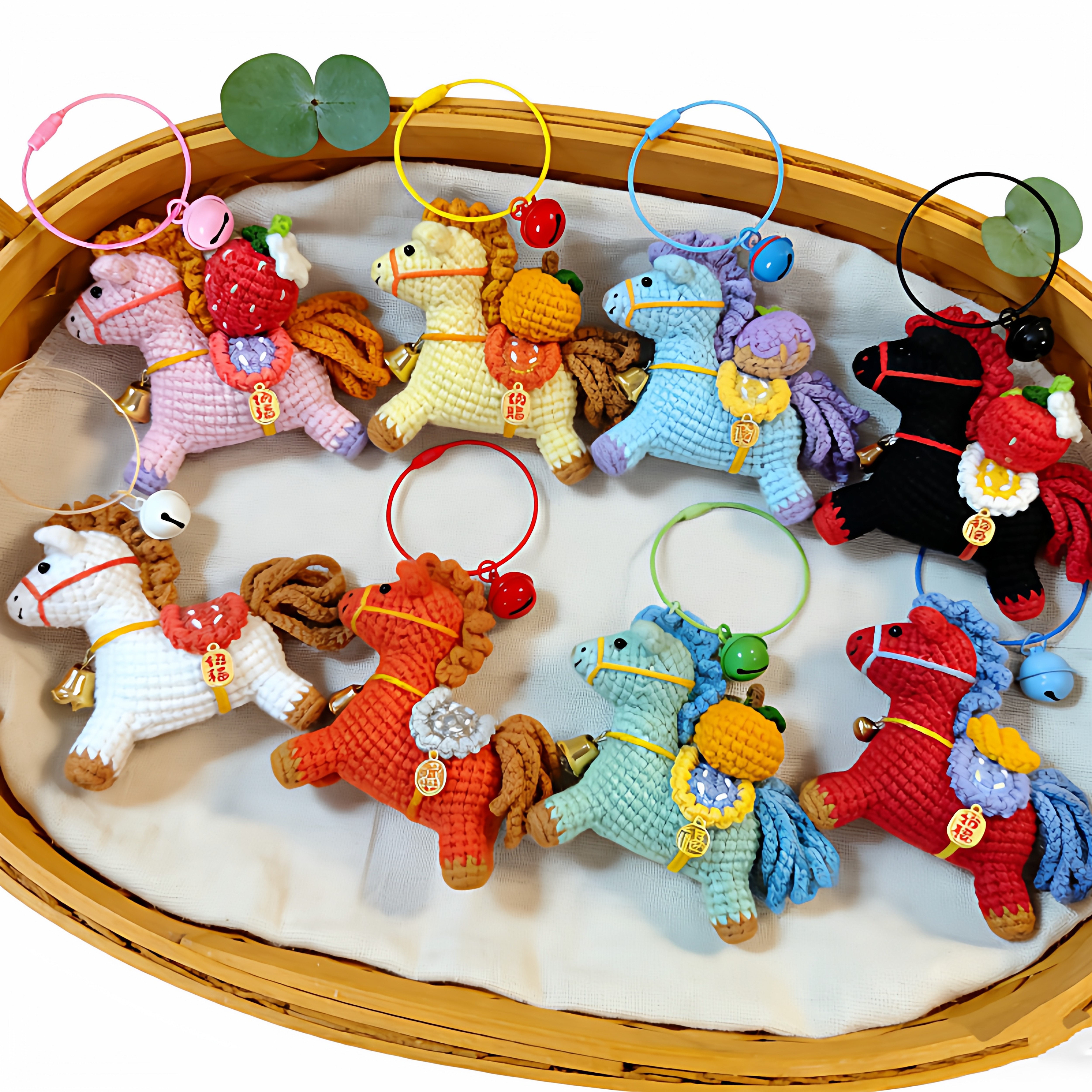 新年纳福车挂小红马挂件毛线编织材料包挂钥匙扣本命年喜庆小玩偶,服饰配件/皮带/帽子/围巾,DIY编织材料包,淘宝优惠券,粉丝福利购,淘宝优惠卷