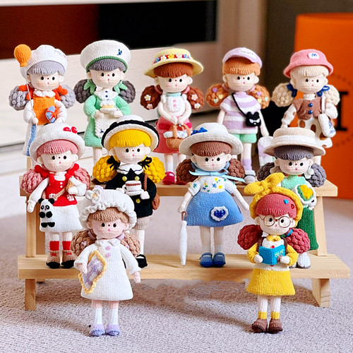 第四代爆米花妹妹材料包毛线玩偶