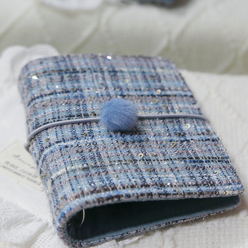 躲在耳里|限量毛呢活页|编织纹小香风精致条纹氛围重工手帐本m5a7,文具电教/文化用品/商务用品,手帐/日程本/计划本,淘宝优惠券,粉丝福利购,淘宝优惠卷