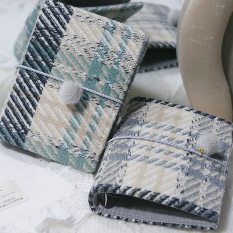 躲在耳里|限量毛呢活页|格纹经典精致小众氛围重工手帐本m5a7,文具电教/文化用品/商务用品,手帐/日程本/计划本,淘宝优惠券,粉丝福利购,淘宝优惠卷