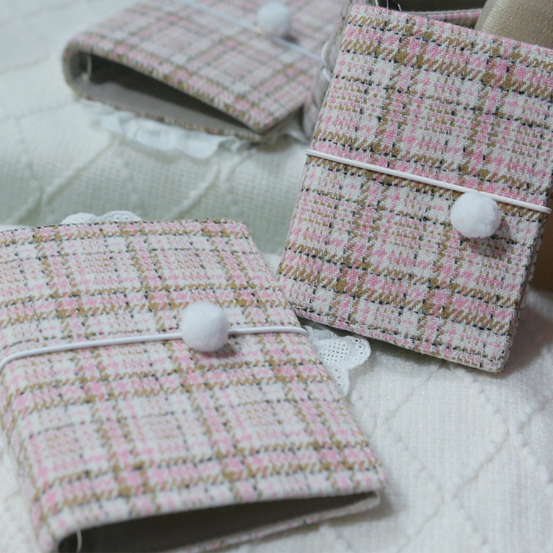 躲在耳里|限量毛呢活页|复古粉色秋冬可爱格纹氛围重工手帐本m5a7,文具电教/文化用品/商务用品,手帐/日程本/计划本,淘宝优惠券,粉丝福利购,淘宝优惠卷