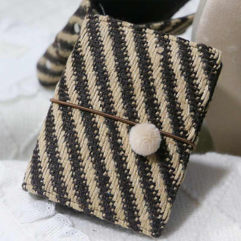 躲在耳里|限量毛呢活页|条纹高级经典温柔耐看氛围重工手帐本m5a7,文具电教/文化用品/商务用品,手帐/日程本/计划本,淘宝优惠券,粉丝福利购,淘宝优惠卷