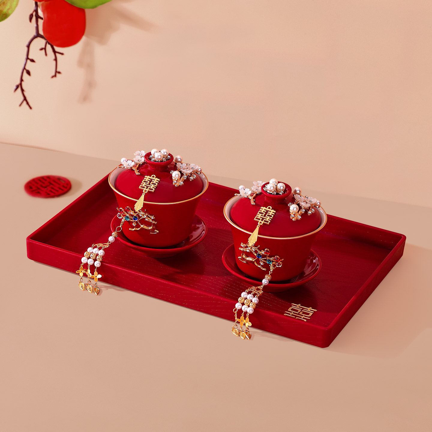 敬茶杯结婚敬酒婚礼对碗喜碗