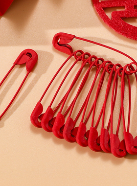 结婚新娘胸花红色别针婚礼专用包袱皮安全固定别针婚庆用品大全