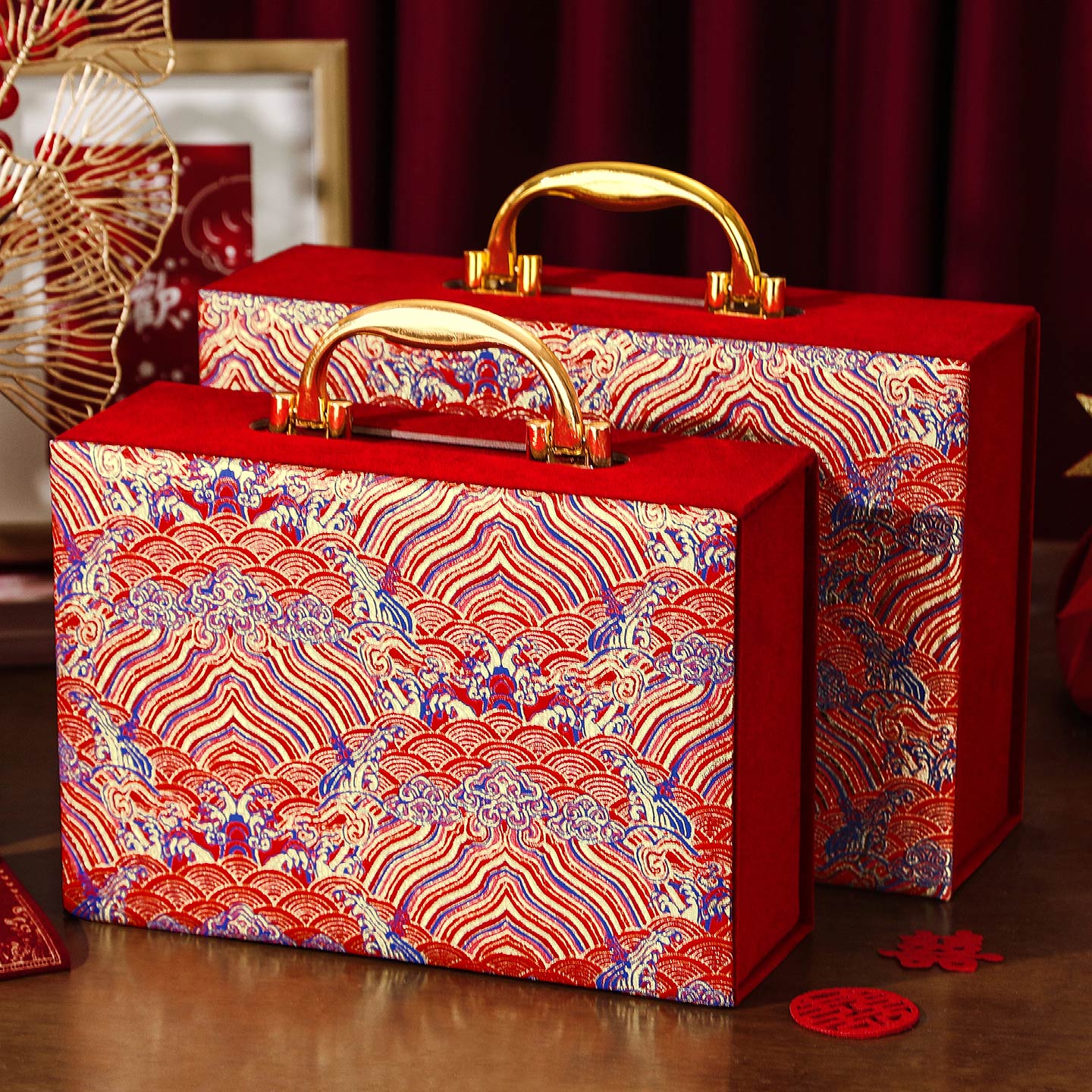 结婚彩礼钱盒男方提亲订婚礼金盒