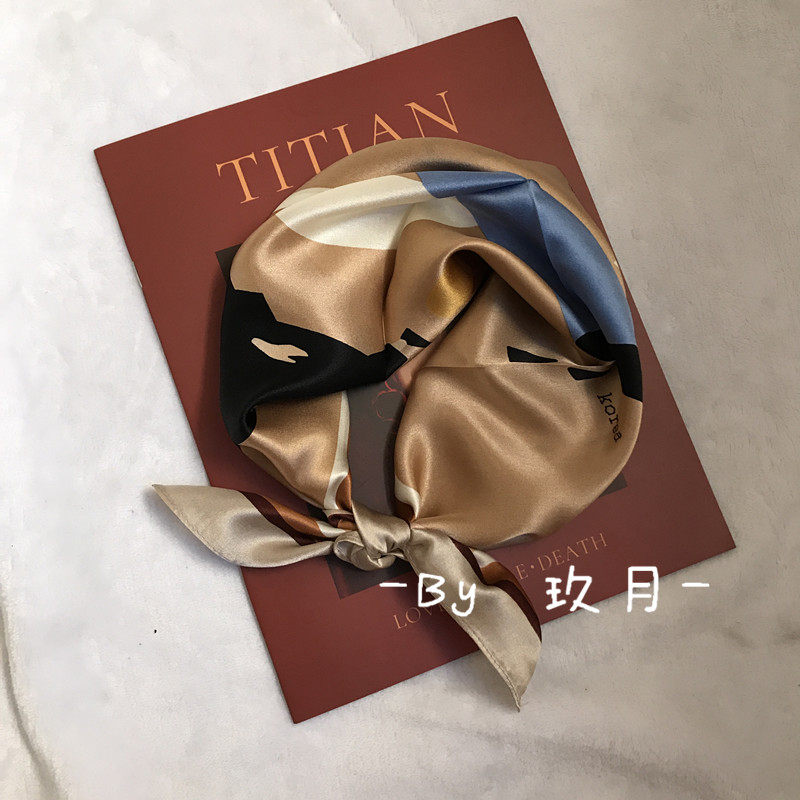 ins百搭桑蚕丝真丝小丝巾发带