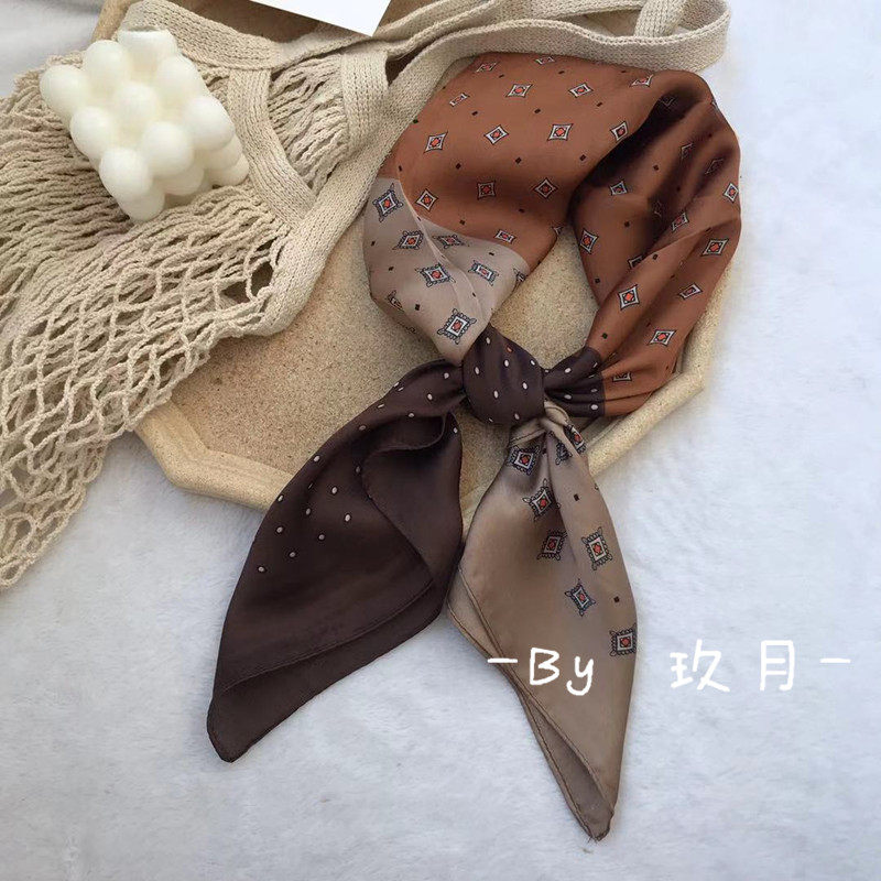 法式时髦ins焦糖色小红书推荐职业OL百搭复古小丝巾方巾发带头巾,服饰配件/皮带/帽子/围巾,围巾/丝巾/披肩,淘宝优惠券,粉丝福利购,淘宝优惠卷