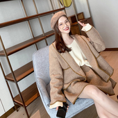 女粗花呢外套 Ron原创新款 套装 A字半身裙洋气毛呢两件套T