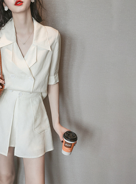 Ron原创套装2021年新款女小个子显高气质轻熟风港味两件套夏季T