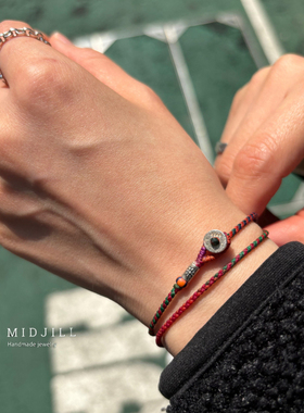 复古暖色混彩编织手绳