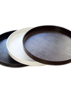 茶杯托盘圆形密胺仿瓷特大号家用白色放杯子婚鞋塑料商用酒店收纳