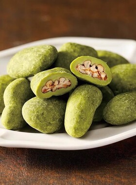 新品日本LA GREEN TEA山核桃仁坚果夹心抹茶巧克力豆礼盒装