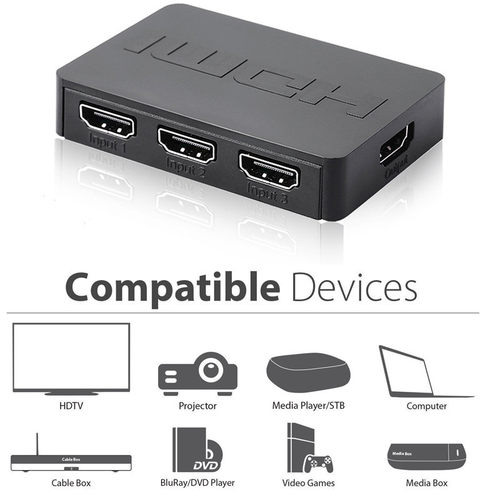 高清HDMI切换器三进一出hdmi