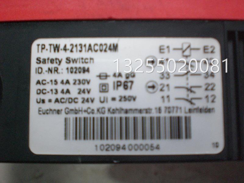 * TP-TW-4-2131AC024M EUCHNER安士能安全开关原装现货