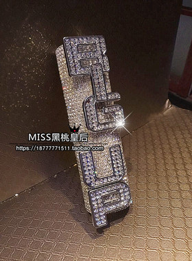 定制奢华镶钻麦克风套水晶话筒套尚雯婕同款字母奥钻话筒套