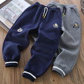2025秋冬款 子 中大童百搭运动卫衣裤 儿童童装 男童洋气休闲薄绒长裤