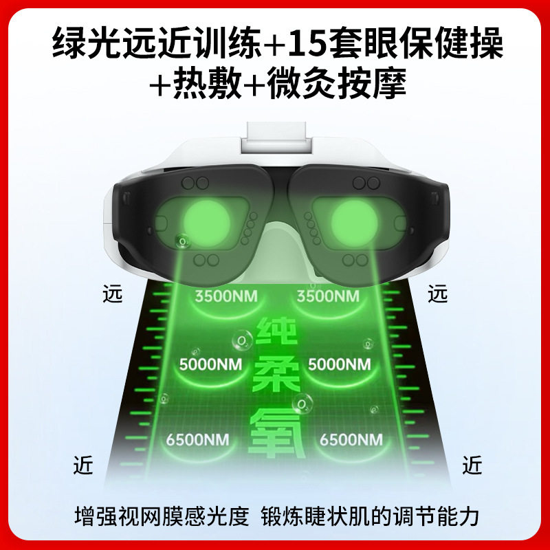视力训练电动智能矫正眼睛近视视力调节仪眼部按摩器眼脑一体训练