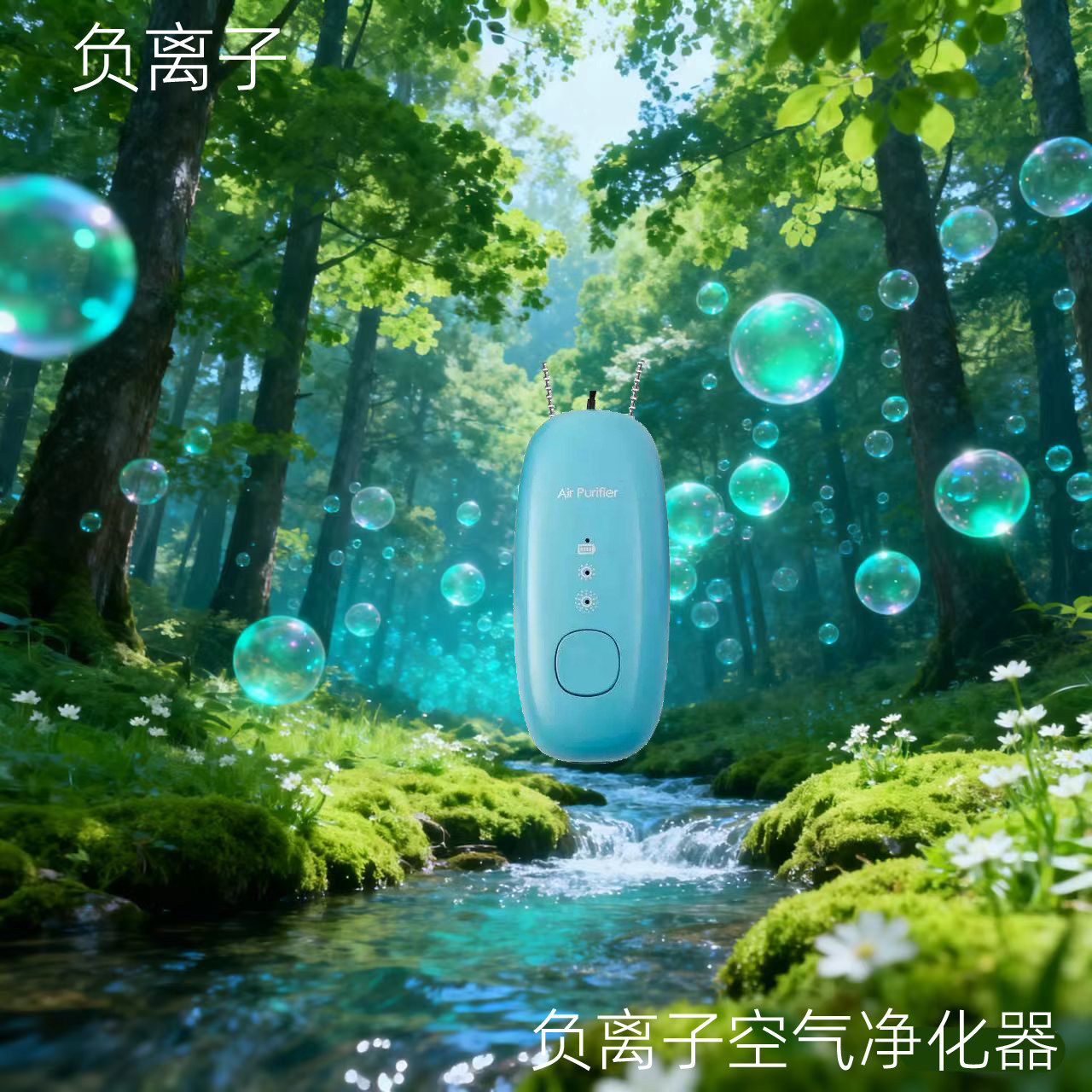 挂脖式空气净化器移动便携电子口罩可移动随身小型净化器负氧离子