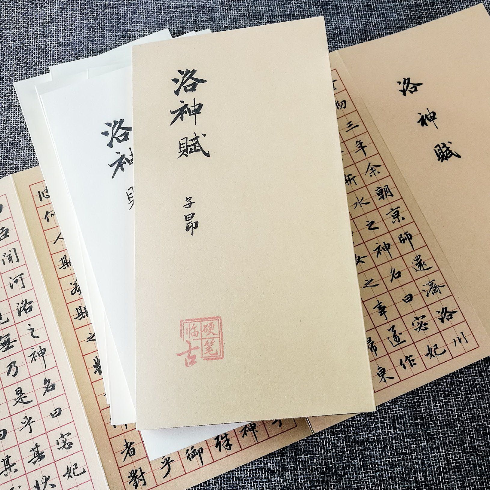 硬钢笔临摹赵孟行楷书洛神赋字帖折页描红大中初学生成人速成体