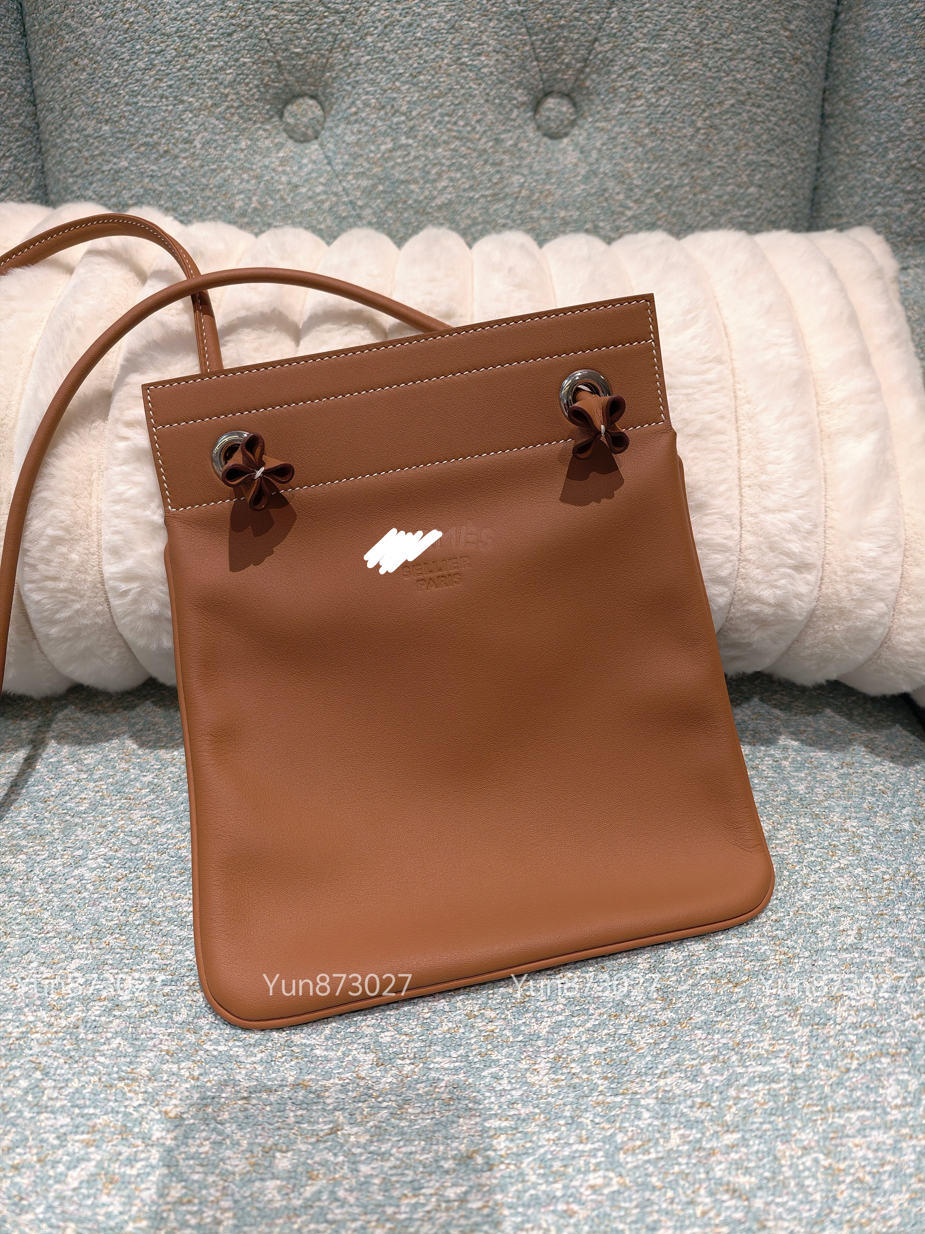 ALINE mini 20cm金棕银扣单肩斜挎包内外原厂hass swift 皮胎牛皮