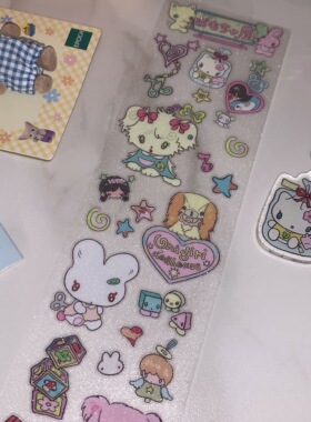 onigiri玩具屋鸟鸟一胶带分装可爱小女孩人物系列贴纸卷新品贴纸