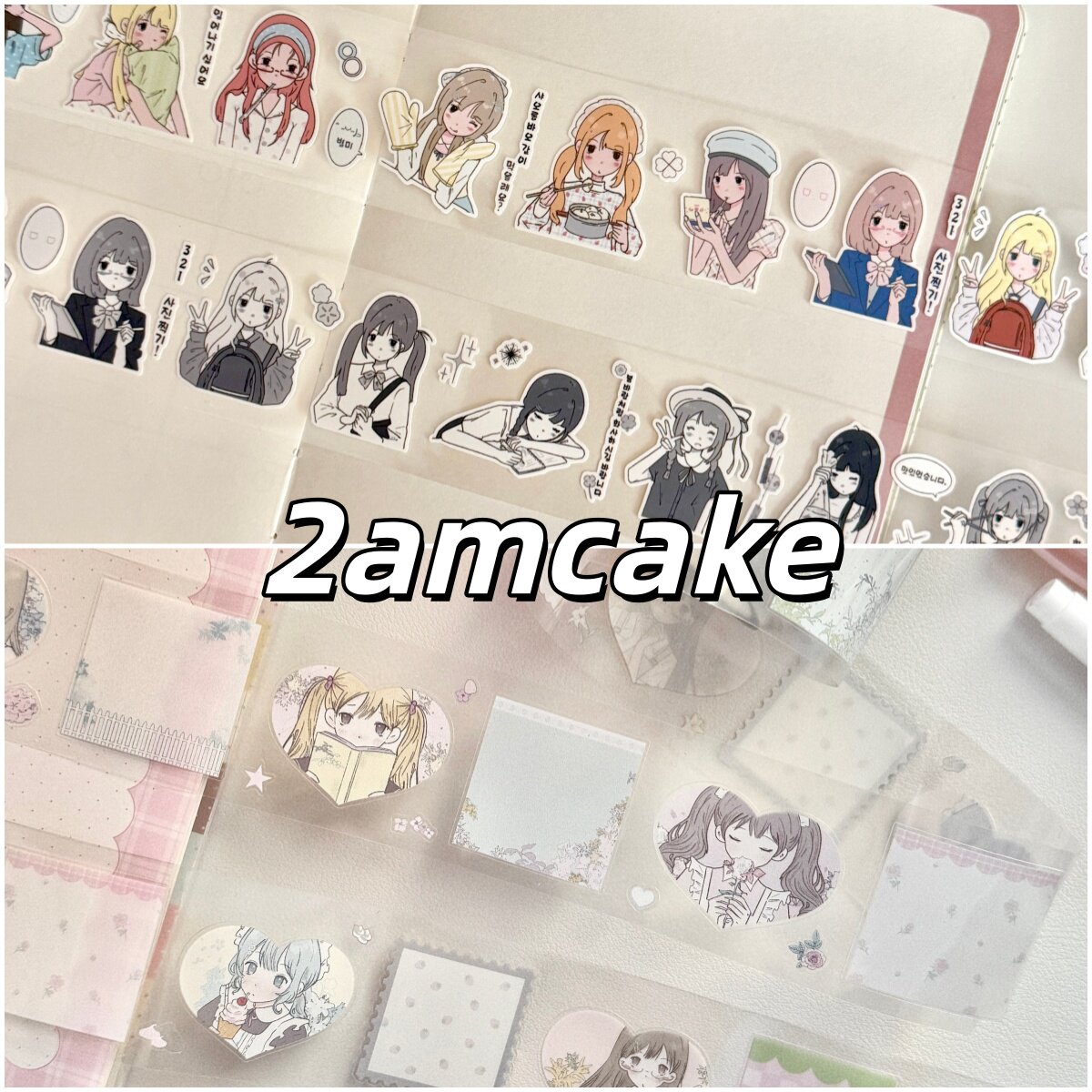 2amcake生活札记心绪贴纸卷分装人物女孩萌QQ少女胶带可爱贴纸图片
