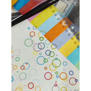 甜品镇彩色圈圈贴纸卷分装古早deco同心圆点缀胶带可爱贴纸新品