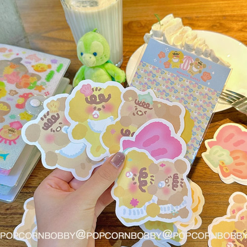 Popcornbobby炸糊狗中国设计异形便签分装海洋面包系列手帐新品