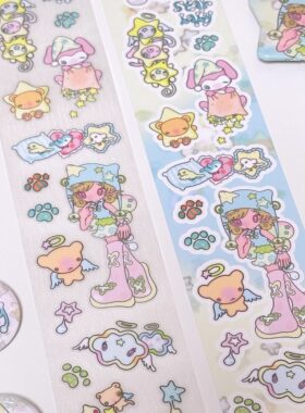 hellosmile木蝉司微笑商店twinkle party鸟鸟一贴纸卷胶带分装