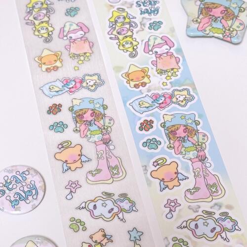 hellosmile木蝉司微笑商店twinkle party鸟鸟一贴纸卷胶带分装