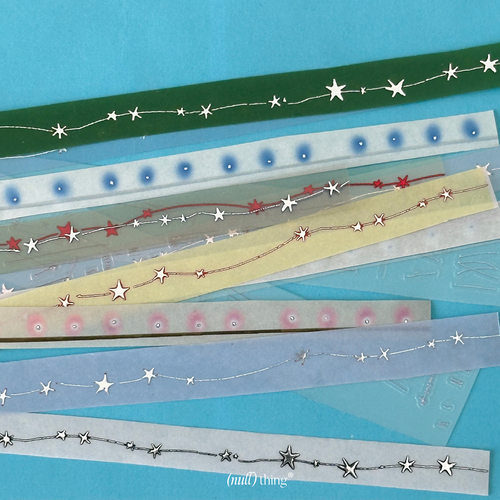 nullthing6月合集新品胶带星星胶带烫银贴纸基础拉条胶带装饰胶带