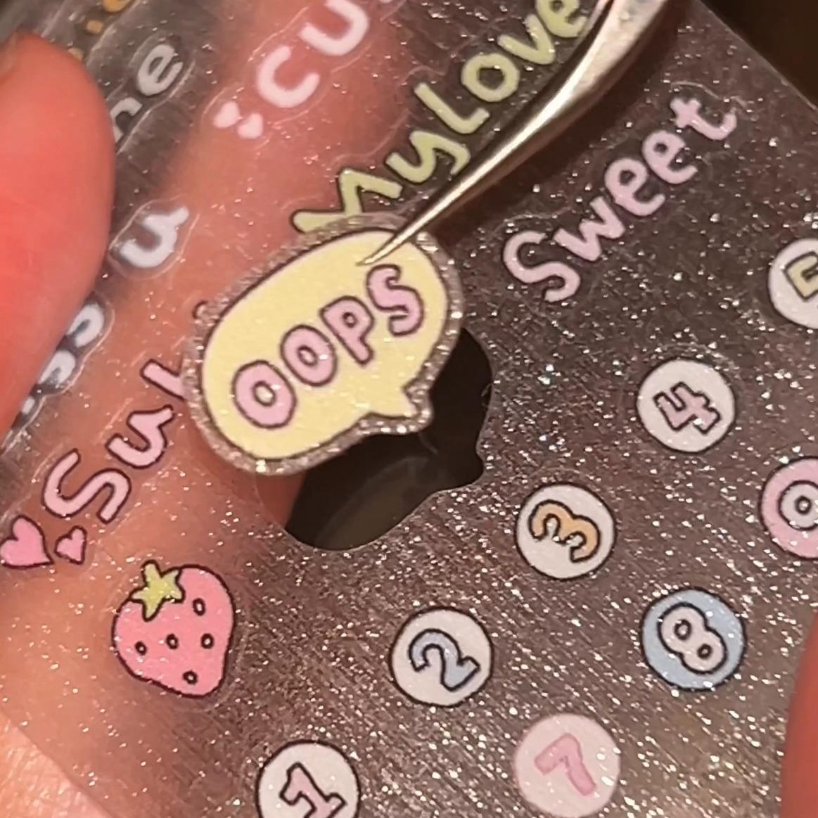 草莓烟 Mood 循环分装贴纸卷日付记录字素切模胶带盐系清新手帐