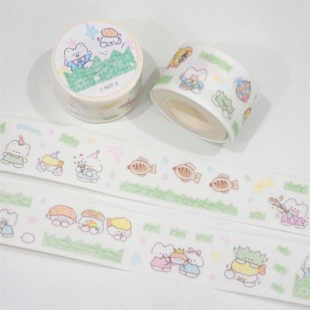 小狗巴士VOL.8 寿司派对小狗料理屋可爱贴纸卷和纸闪砂切膜贴纸卷