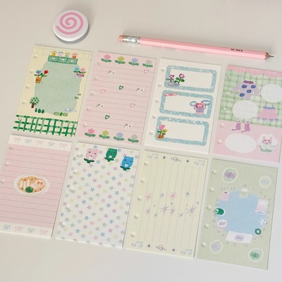 Springforth悠游记浅草白茶便签分装森系盐系基础手帐便签素材纸