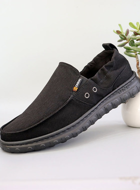 一步赢BBY男士布鞋透气单鞋厚软底软面超轻一脚蹬休闲男鞋28M291