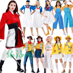 花木兰公主裙cosplay迪士尼唐老鸭服装胡迪高飞儿童大人小黄鸭服