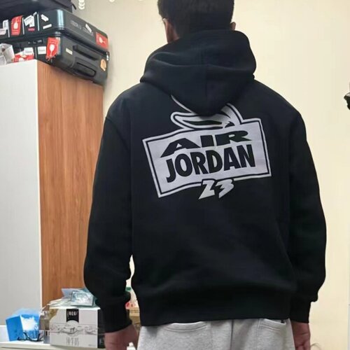 JORDAN男子兔八哥印花连帽卫衣