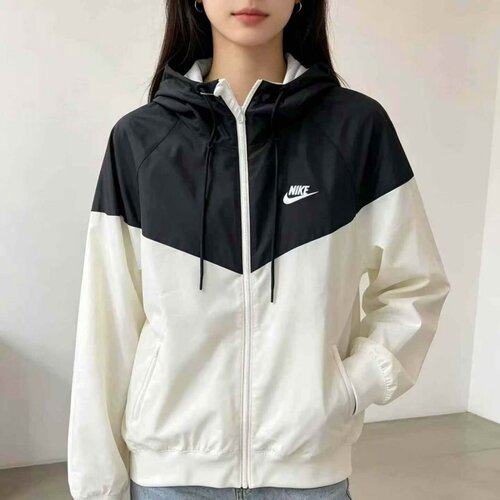 Nike户外休闲防风跑步连帽男风衣