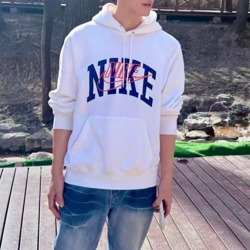 耐克Nike男印花加绒连帽套头卫衣