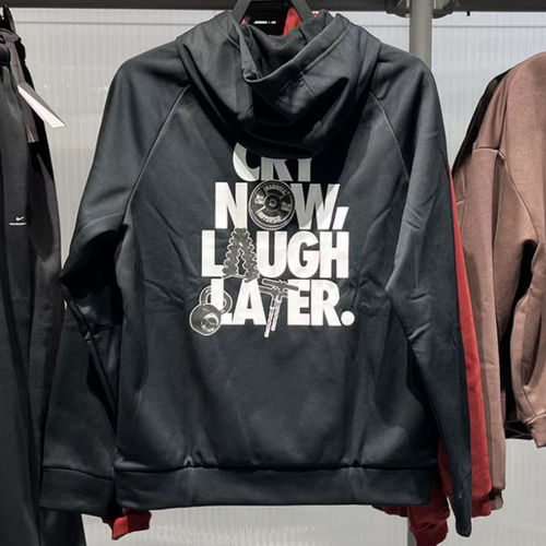 Nike耐克男印花连帽纯色长袖卫衣