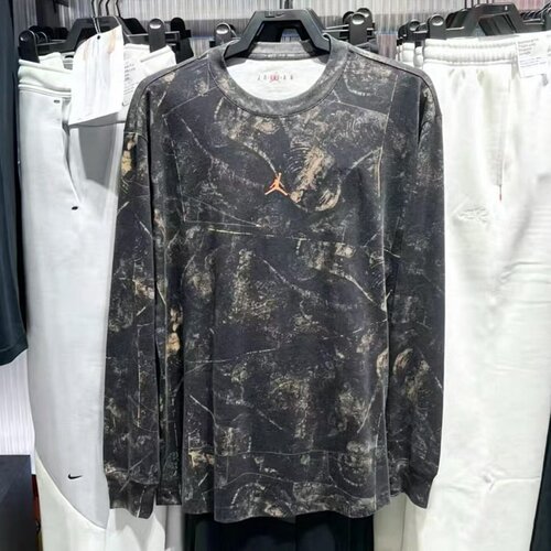 Nike耐克男子扎染长袖T恤针织衫
