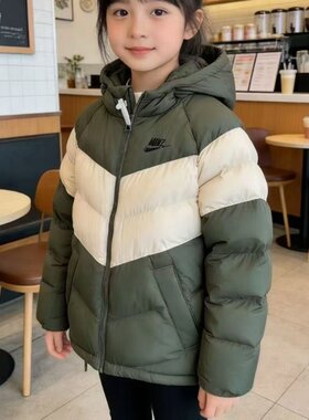Nike耐克中童防泼水连帽棉服外套