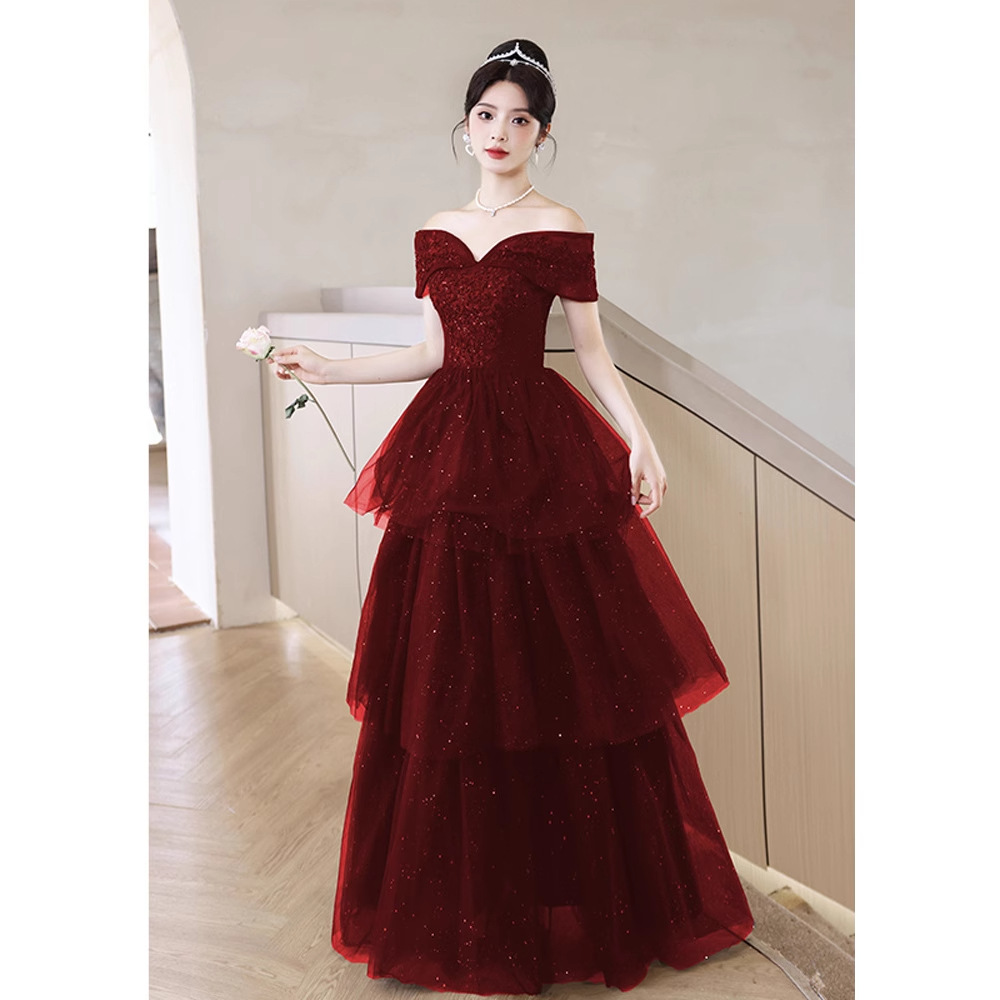 敬酒服新娘2025新款春季女高端红色订婚晚礼服裙轻奢小众大气