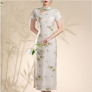苏式旗袍裙2024年新款夏季年轻款气质小清新日常可穿改良版