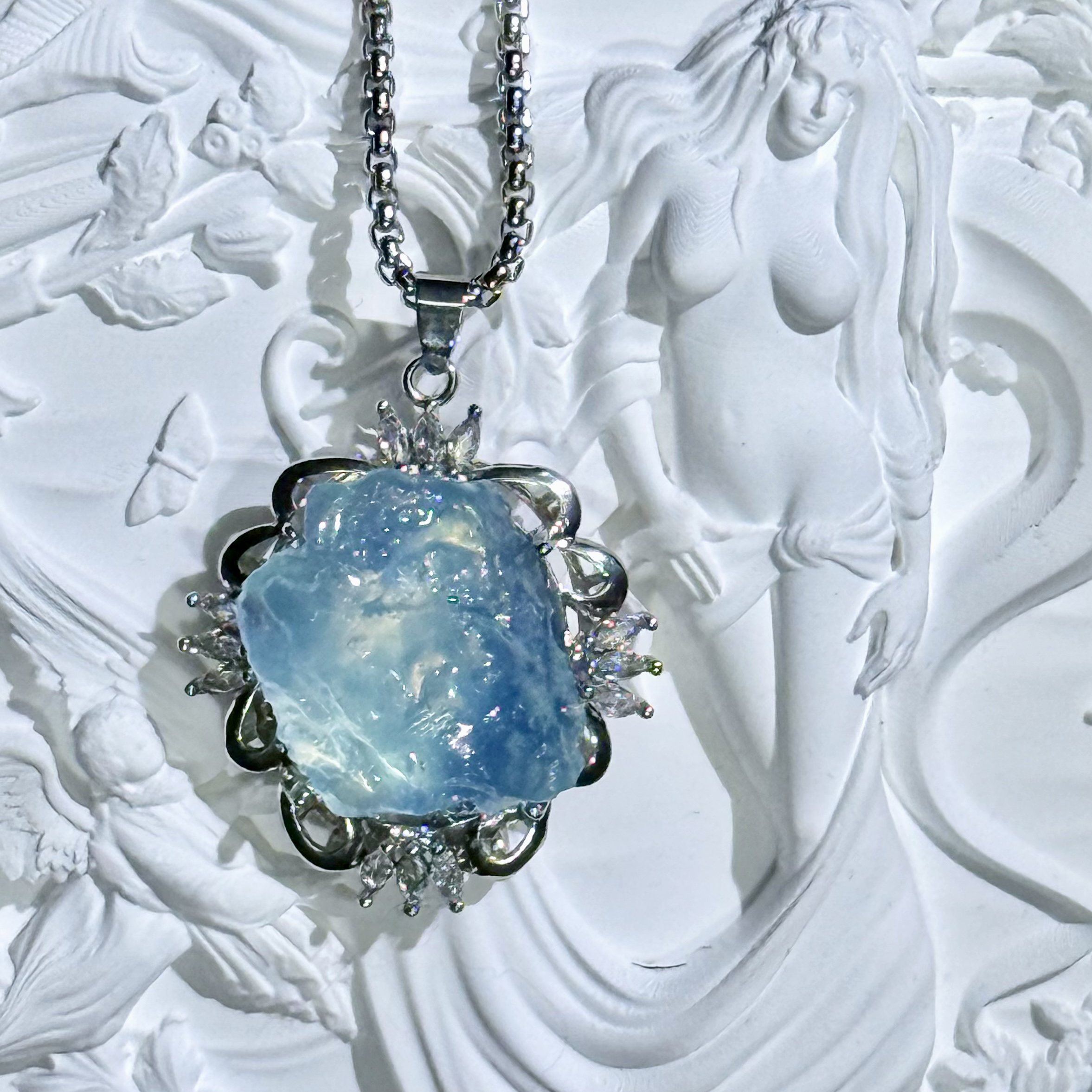 海蓝宝项链吊坠（多样性发其一）