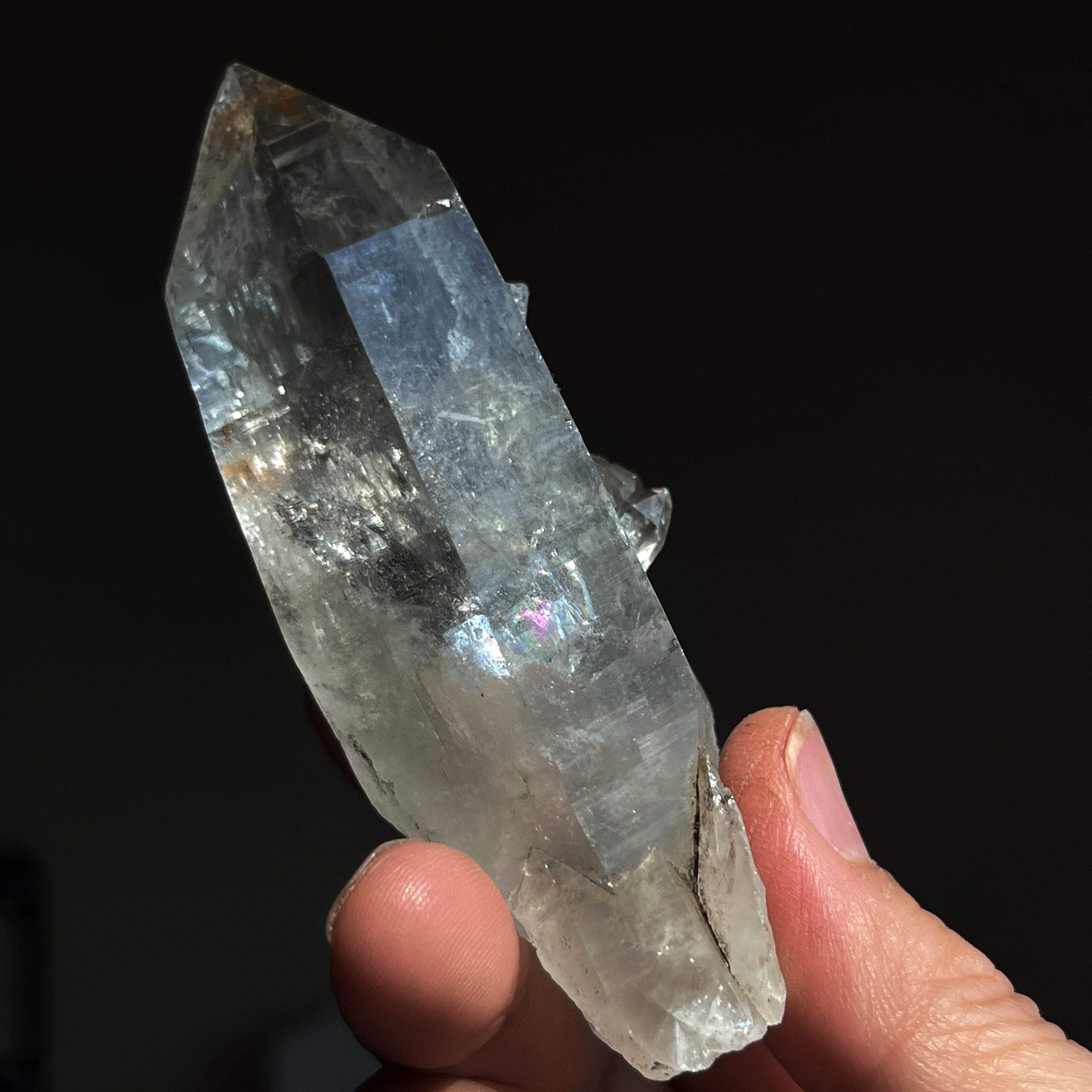 藏晶喜马拉雅西藏水晶天然水晶柱奇石透明造型手工艺品装饰摆件