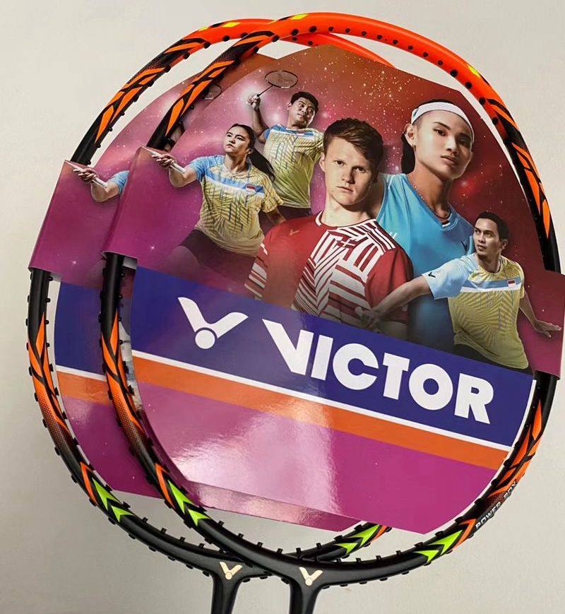 victor胜利羽毛球拍维克多tk霹雳进攻型单拍全碳素箱型结构球拍