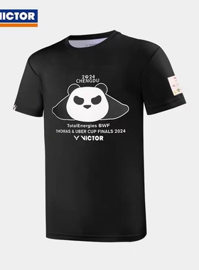 VICTOR 胜利T-TUC2401羽毛球服2024汤尤杯纪念款儿童款针织T恤
