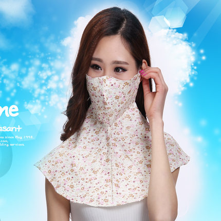 力淘防晒口罩UV防紫外线夏季超大护颈女透气防尘轻薄骑开车面罩